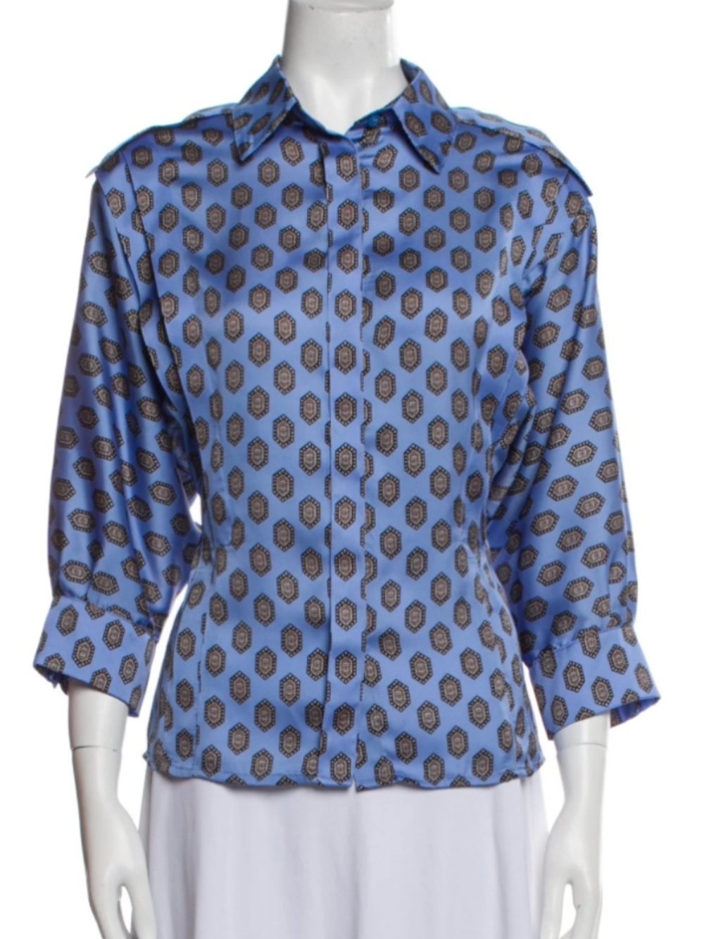 Smythe Blue patterned Blouse
